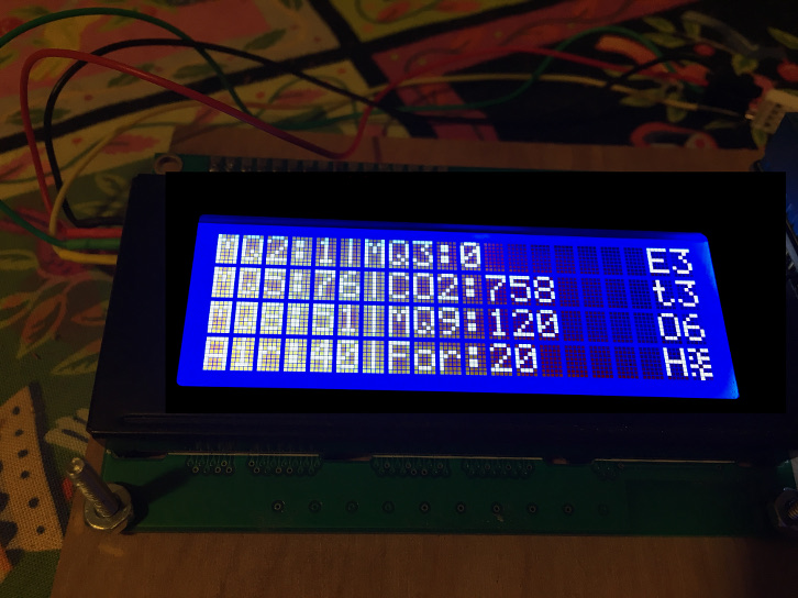 LCD screen output